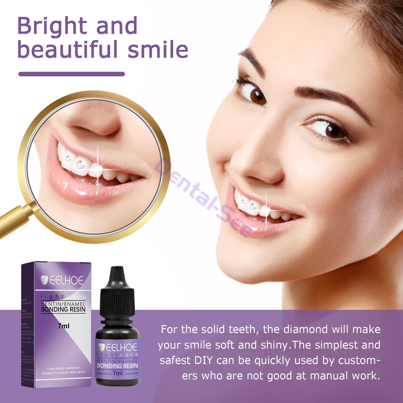 Tooth Fashionable Jewelry Bonding Adhesive Glue 7ML For Teeth Gems Light Cure
