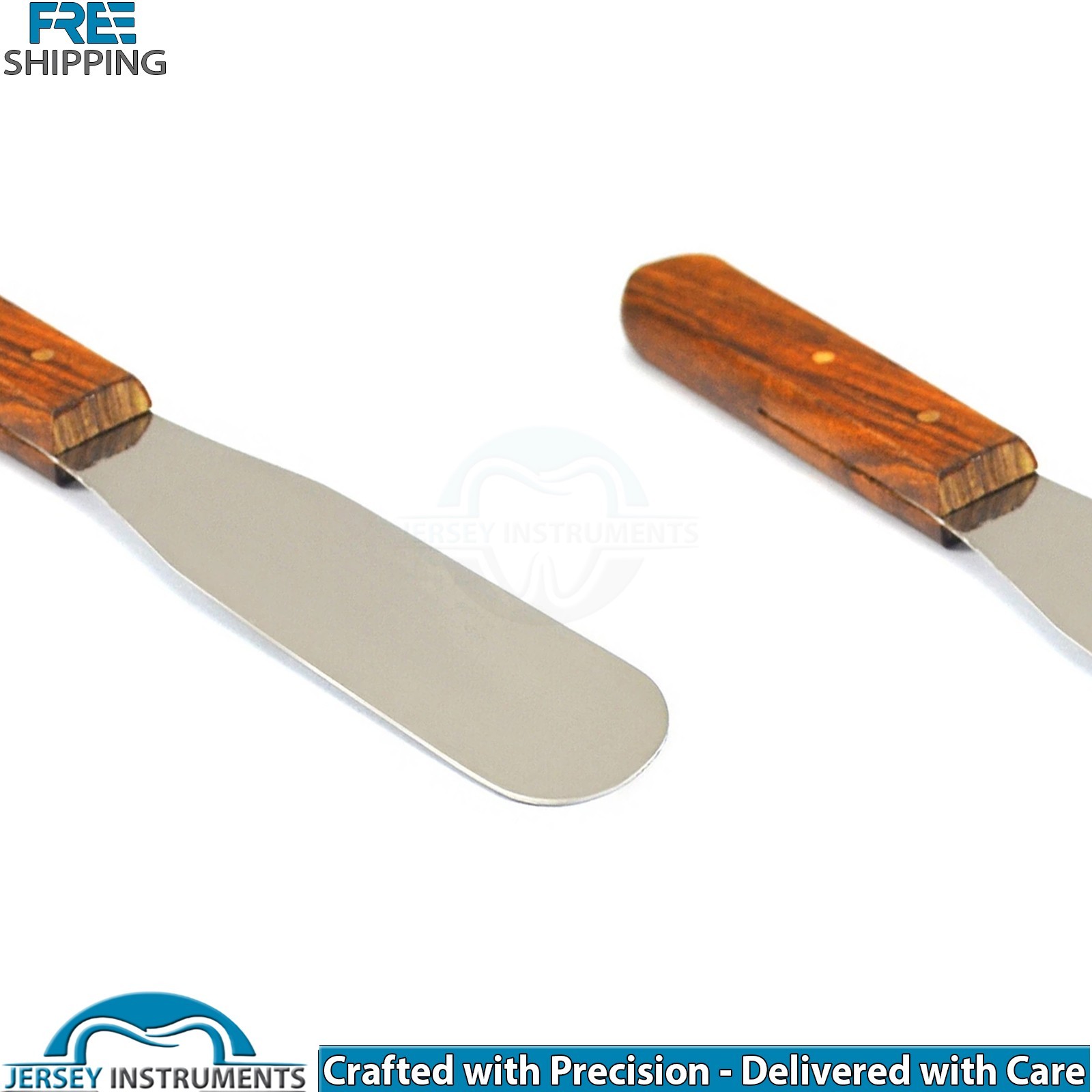 Dental Lab Mixing Spatula 21cm Wood Handle Alginate Wax Plaster Amalgam Lab New