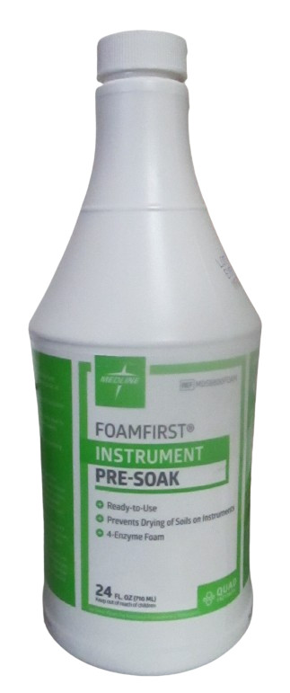 Medline Foamfirst Instrument Pre-soak Enzymatic Foam Cleaner 24 fl oz 710mL RTU