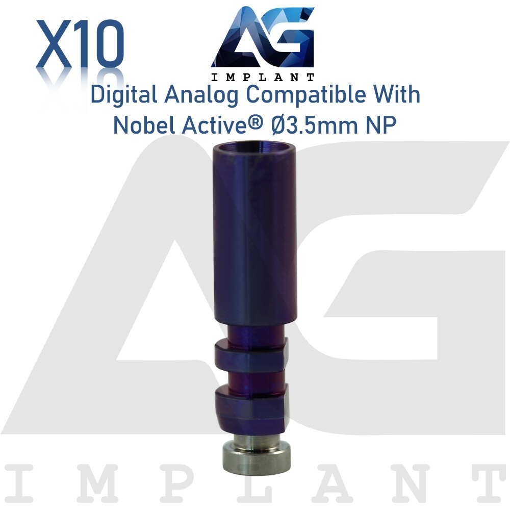 10 Dental Digital Analog 3.5mm NP Compatible Nobel Active® Conical Connection