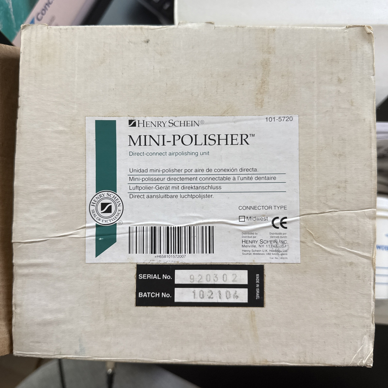 HENRY SCHEIN INC. Mini-polisher Complete Unit Direct Connect 101-5720 NEW