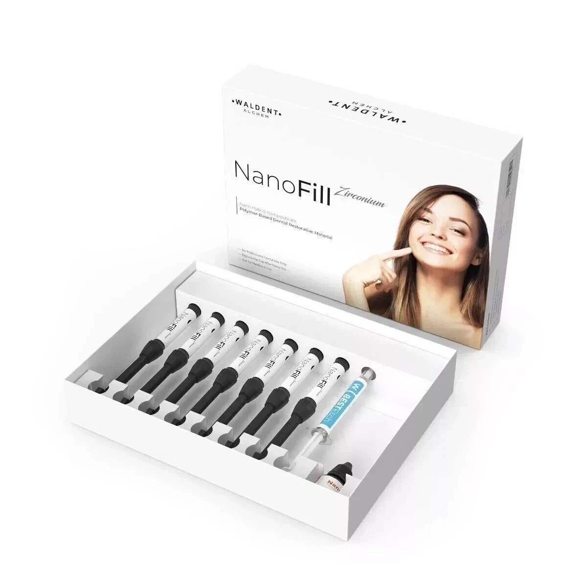 Waldent NanoFill Light Cure Radiopaque Zirconium Composite Kit free shipping (fs