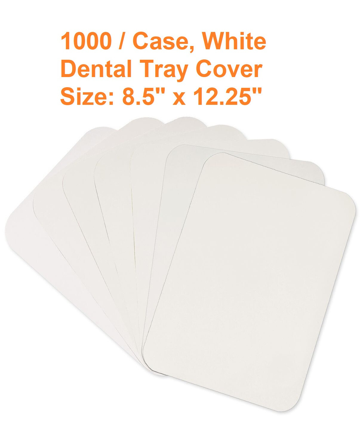 1000 Tidi Dental Tray Covers Size 8.5″ x 12.25″, for Ritter (B) tray cover WHITE