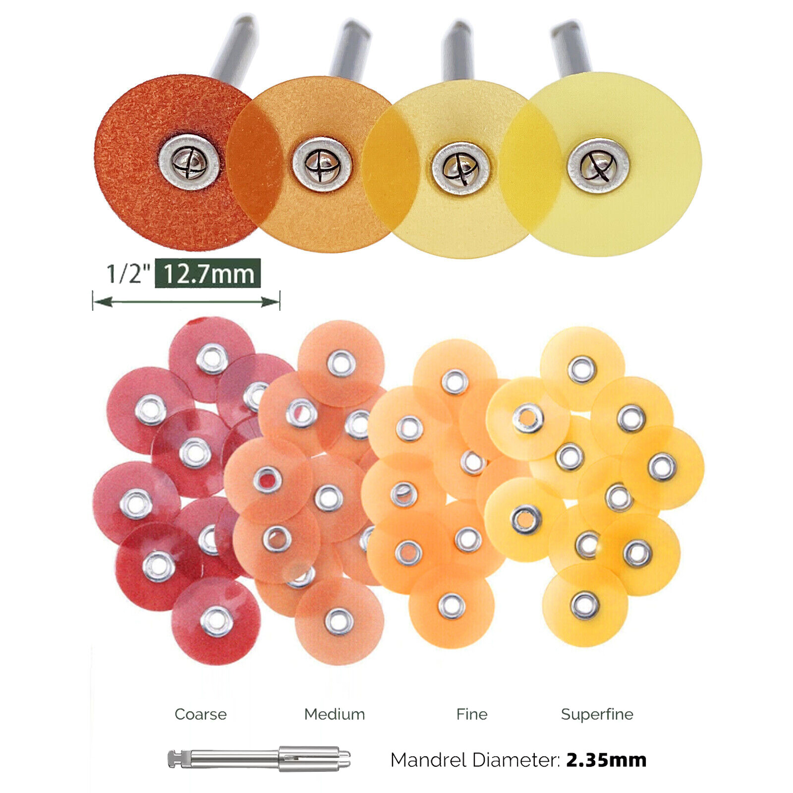 Dental Sof-Lex contouring & polishing 2382 Pop-On discs 1/2″ 12.7mm or Mandrel