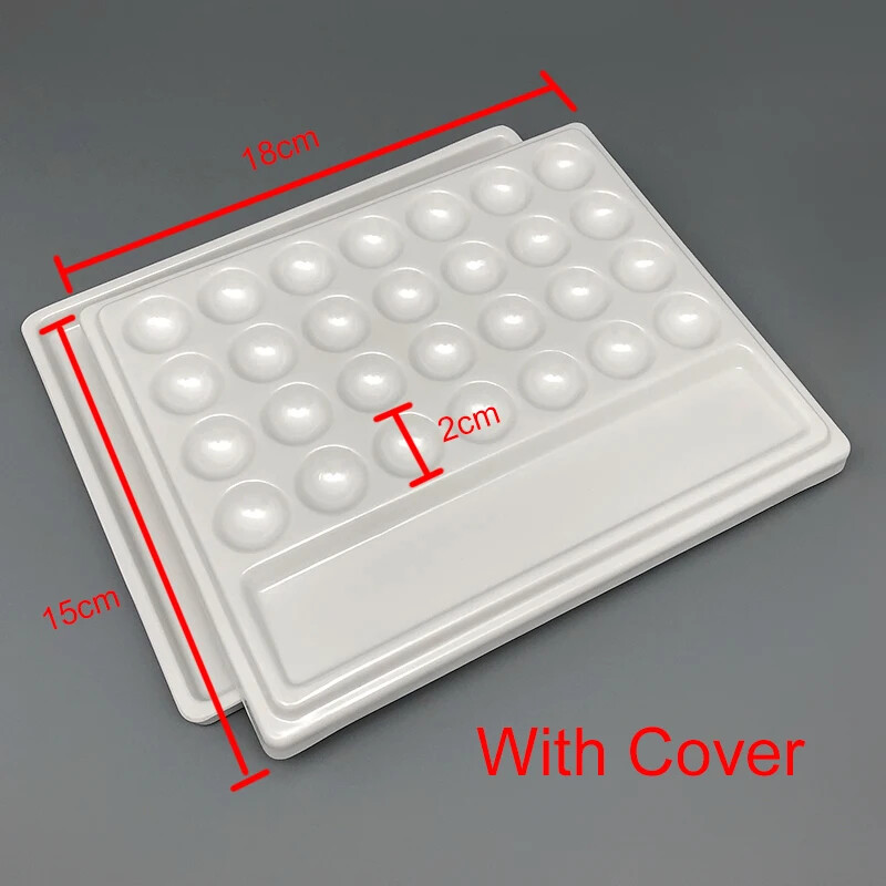 28 Slot Imitation Ceramic Palette Dental Lab Equipment Porcelain Mixing Watering