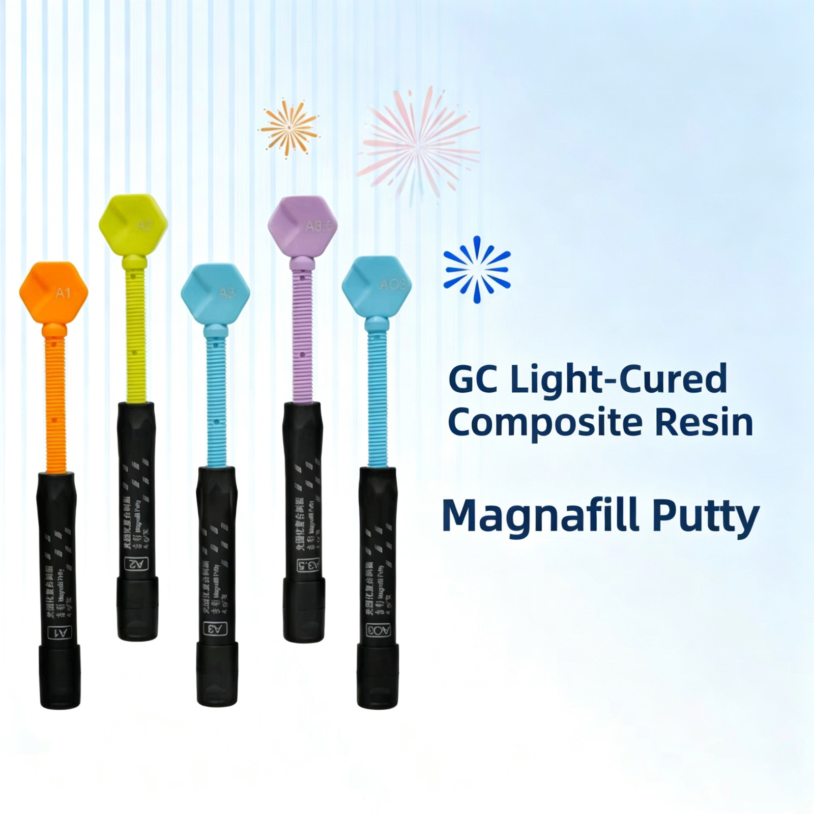 GC Magnafill Putty Light Cure Composite 4g A1 A2 A3 A3.5