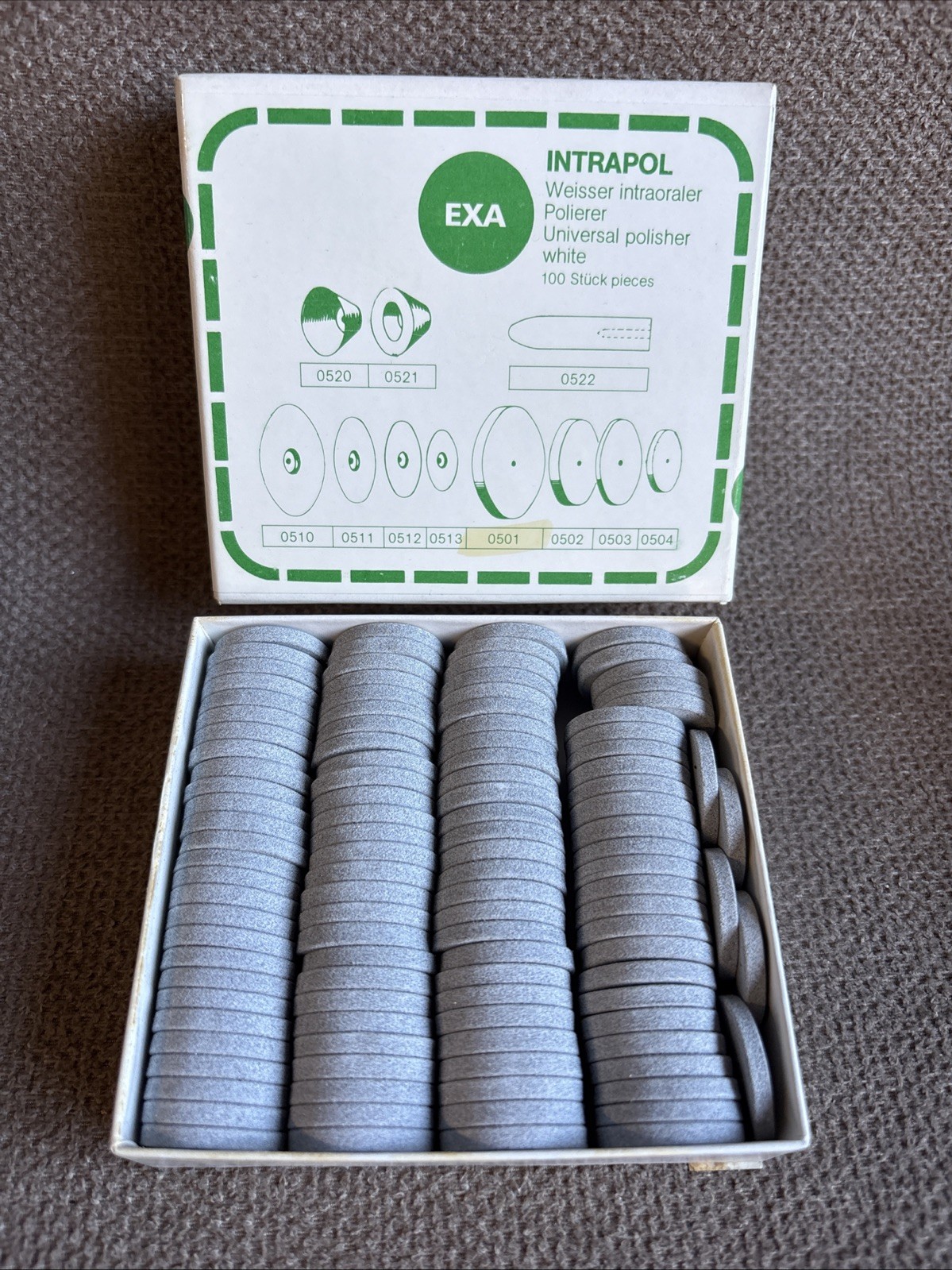 EDENTA Exa Intrapol Dental UNIVERSAL POLISHERS 100/Box~0501~Made in Switzerland