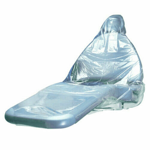 Dental Full Chair Cover Sleeves Clear Plastic 29″ x 80″ 375/Box