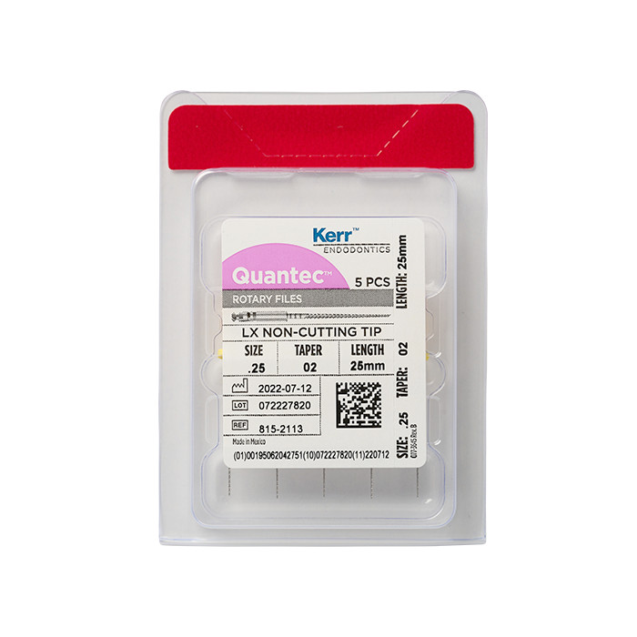 Kerr Endodontics Shaping Quantec Axxess Eng LX 25 /.10 17MM NiTi Files (5/Pack)