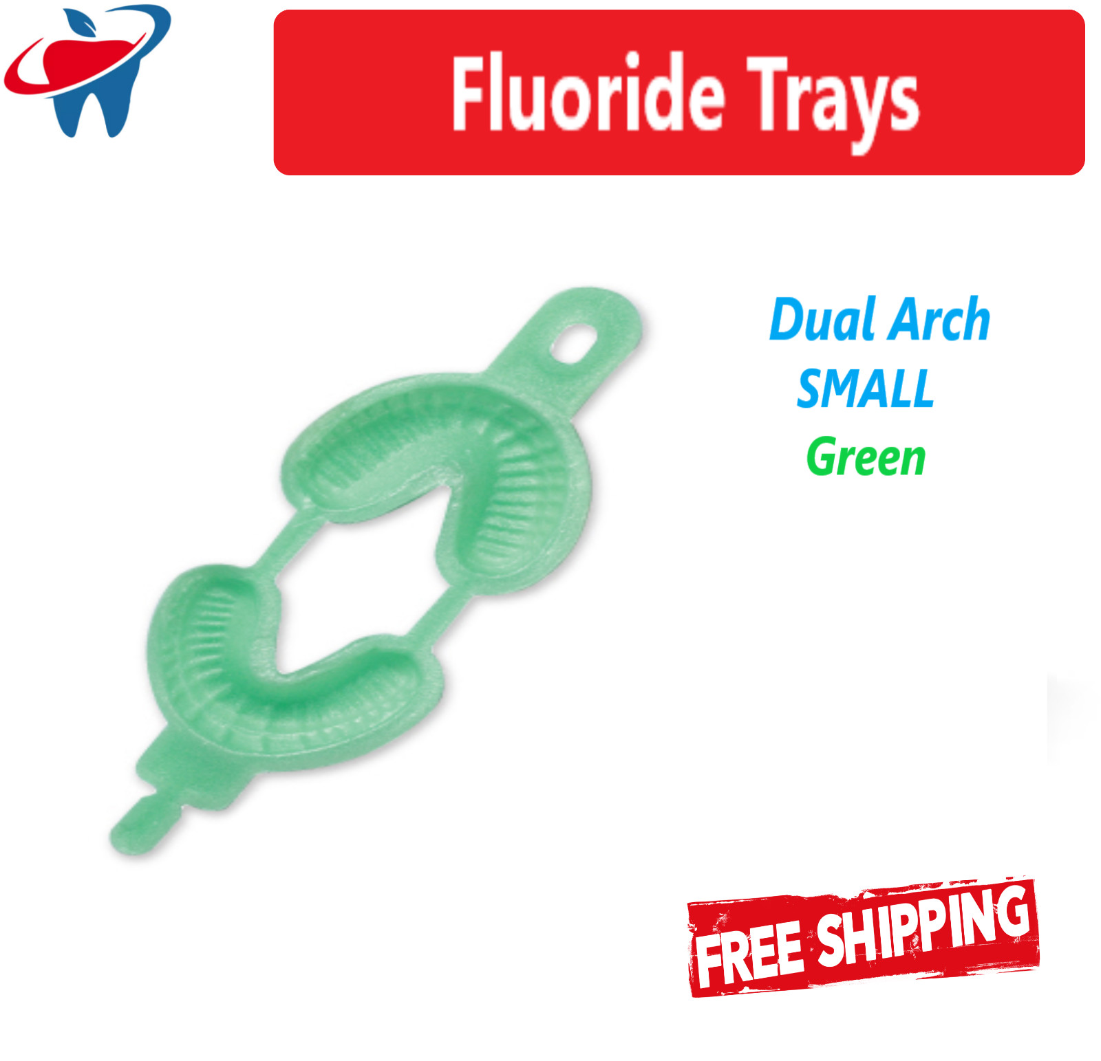 Dental Fluoride Trays Dual Arch, Single Arch Anatomical Design Tray S, M, L, USA
