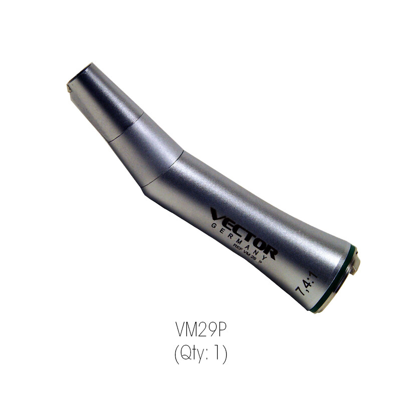Vector 7.4:1 Reduction Contra Angle Handpiece w/o Light, Water Spray Dental