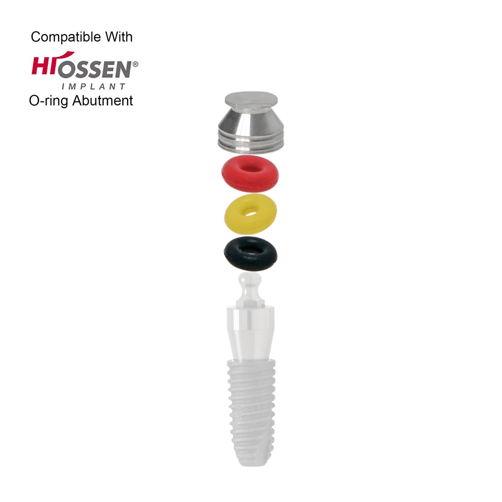 US Dental O-Ring Retention Caps For Hiossen/Osstem Ball Attachment Abutments