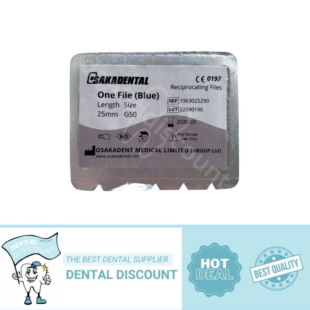 Dental Blue almost like(Reciproc)Endo NiTi Root Canal Files Rotary 25mm R50 6pcs