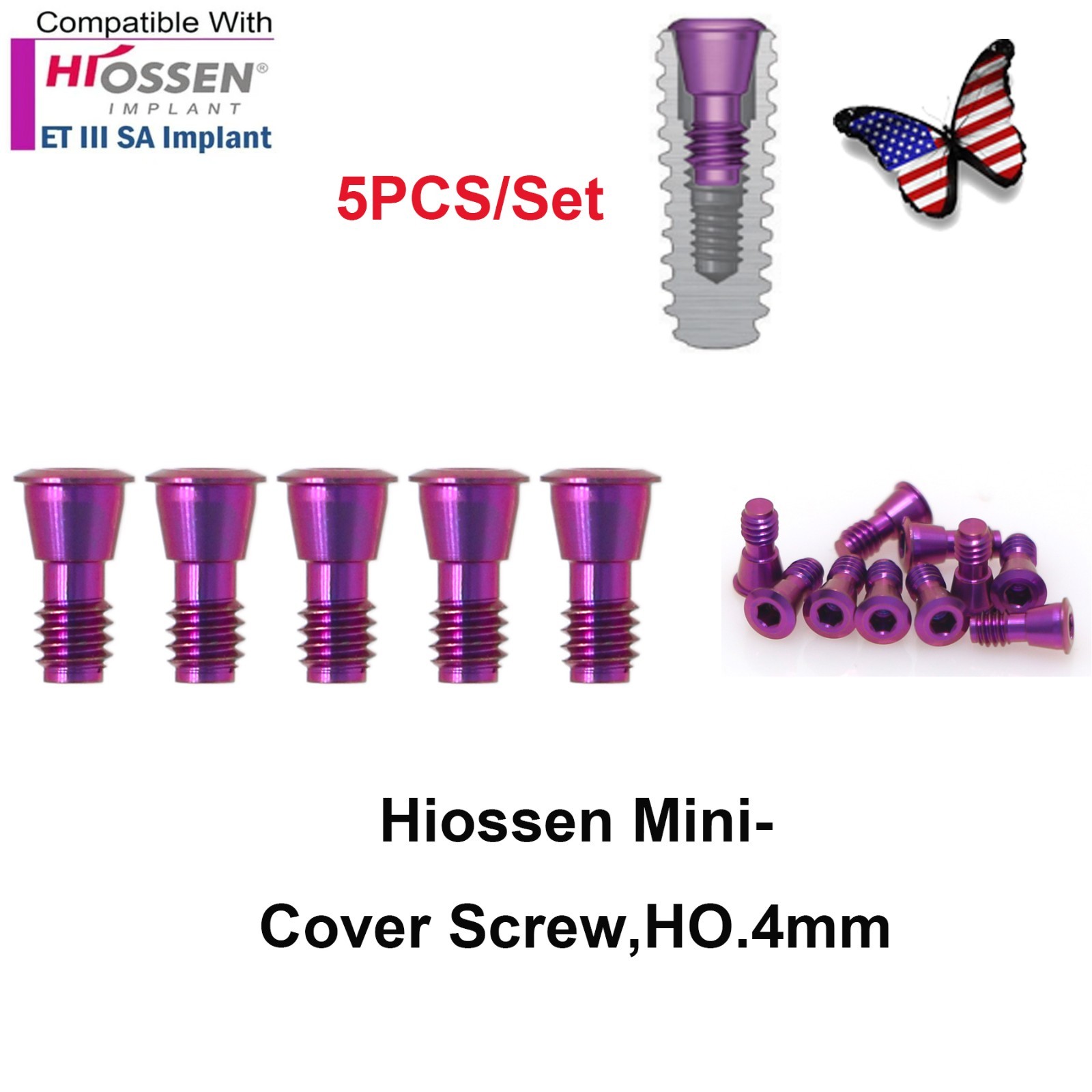 Multiple Implant Healing Abutment & Closure Cover Screw Hiossen Nobel Straumann