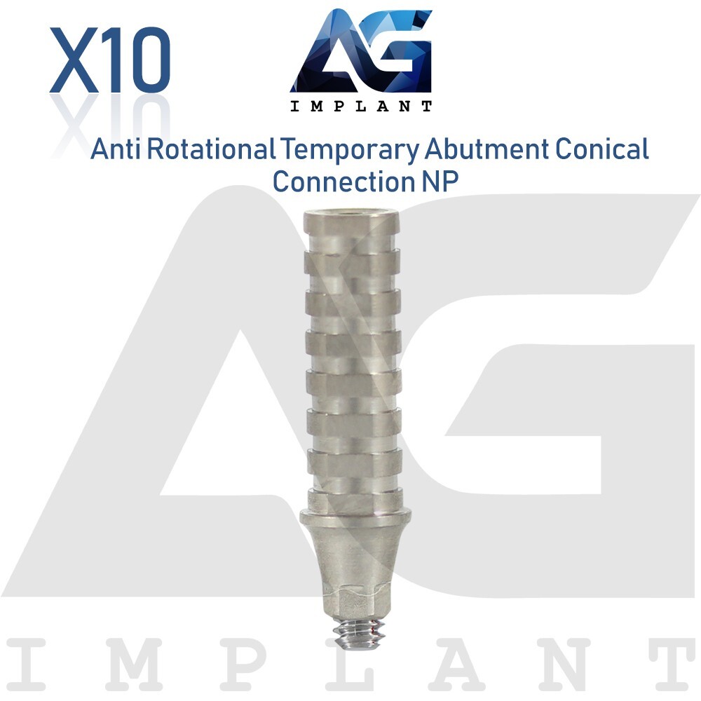 10 Titanium Temporary Prosthetic With Hex NP Conical Connection With Screw
