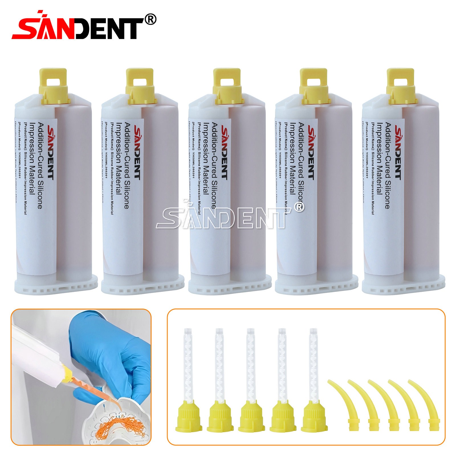 5x Dental Impression Material silicone Putty Set Light Body addition cured USA