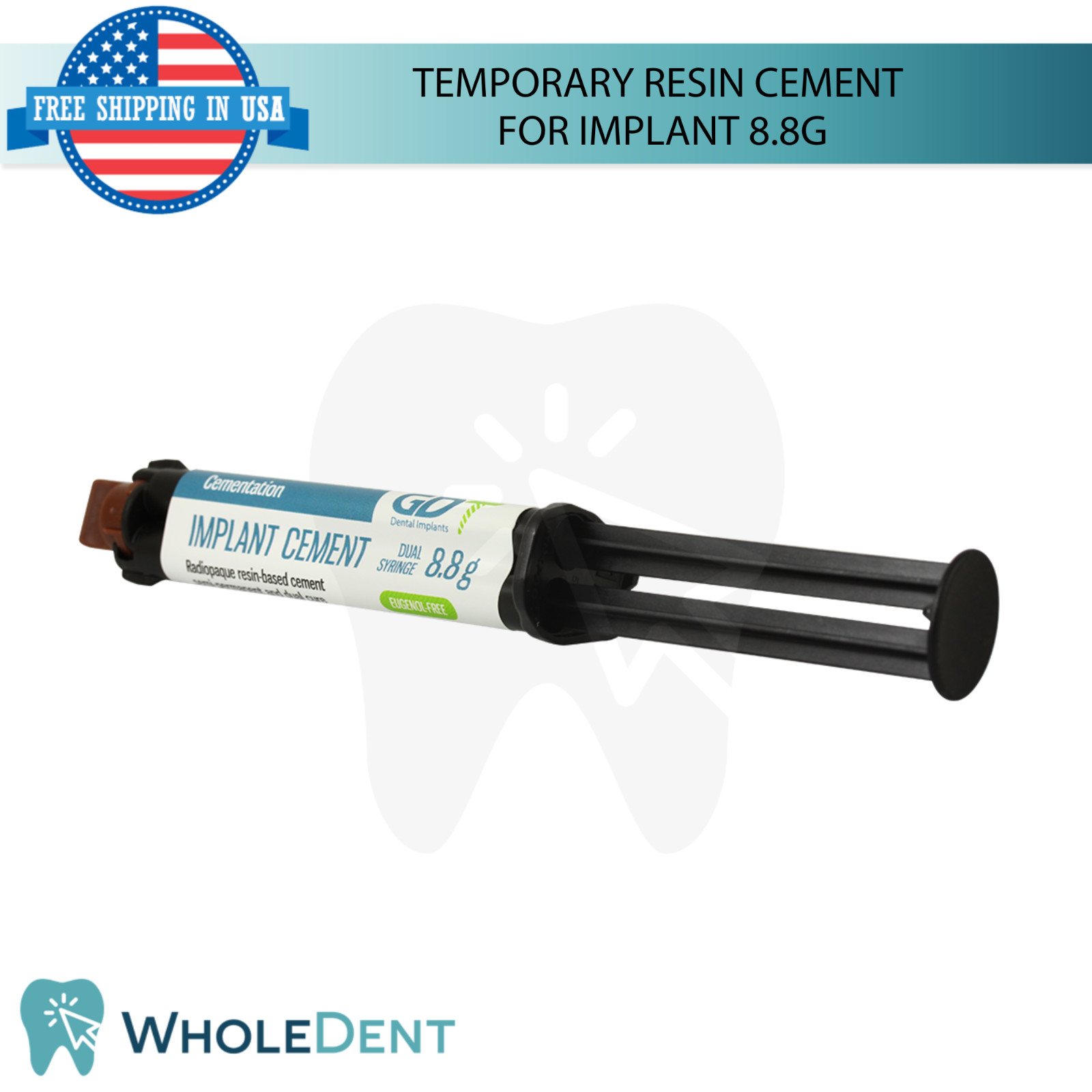 GDT Dental Non Eugenol Temporary Resin Cement For Im plant Retained Crown 8.8gr