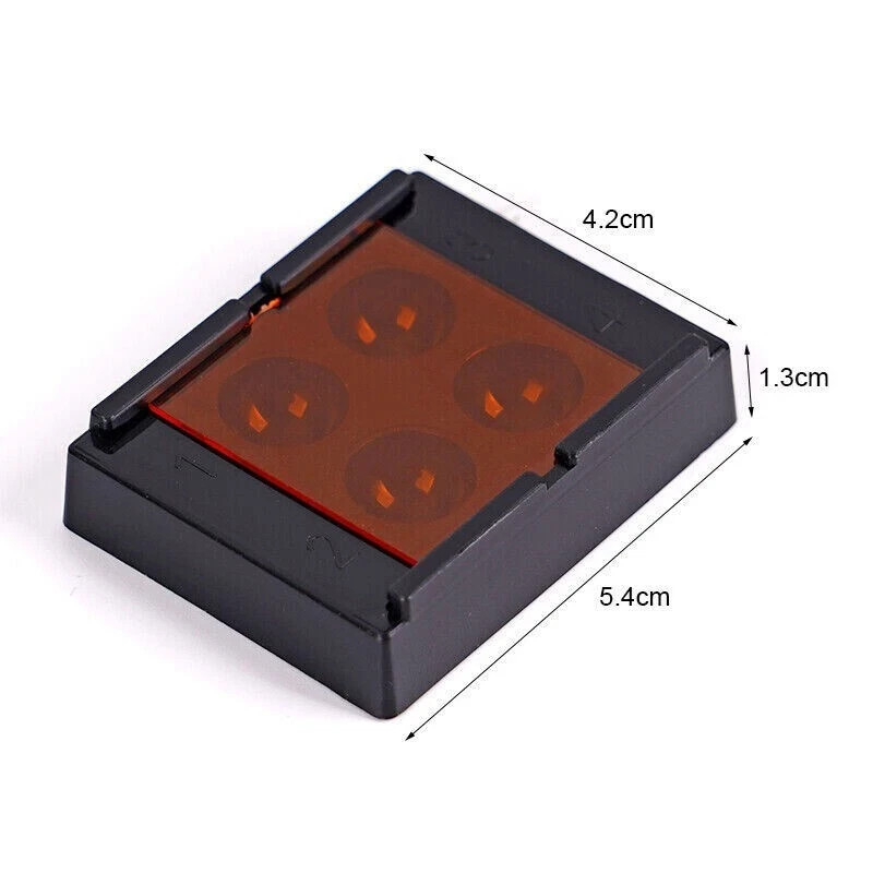 1Pc Dental Mixing 4 Wells with Light Shield Cover 4 Holes Palette Bonding Tray