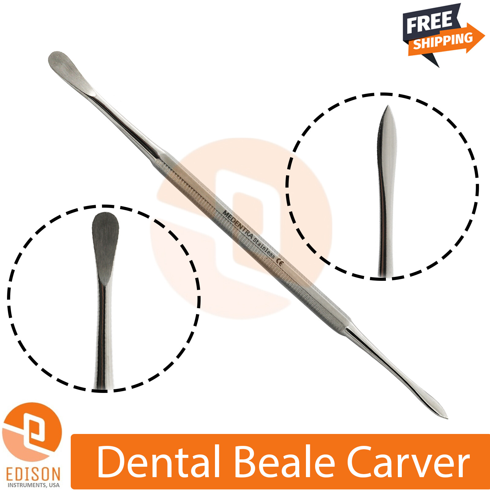 Set Of 4 Dental Waxing Carver Mixing Porcelain Instruments Laboratory Spatula