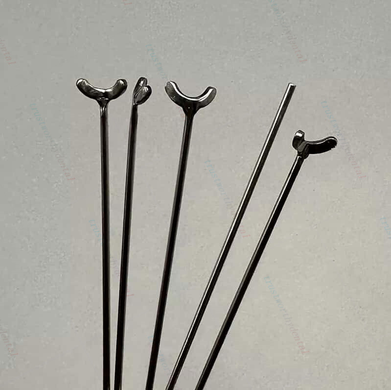 1.0mm 20Pcs Dental Ball Retainer J Clasp Oblique Clasps Bars Y-Type Scheu Style