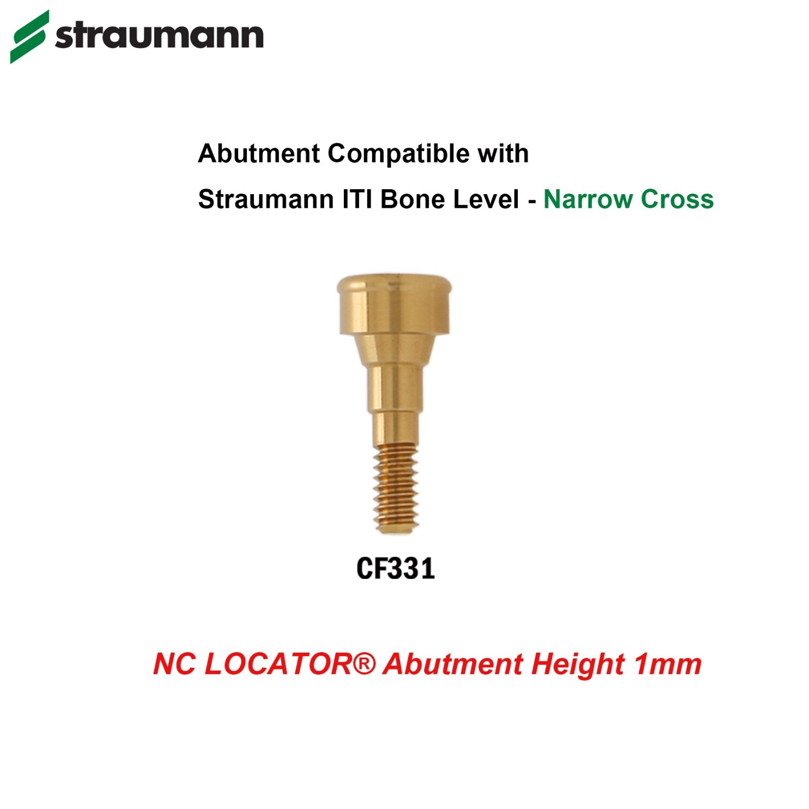 Dental ZEST Locator Abutment Tapered Straumann Bone Level NC RC Ø3.3 4.1 4.8mm