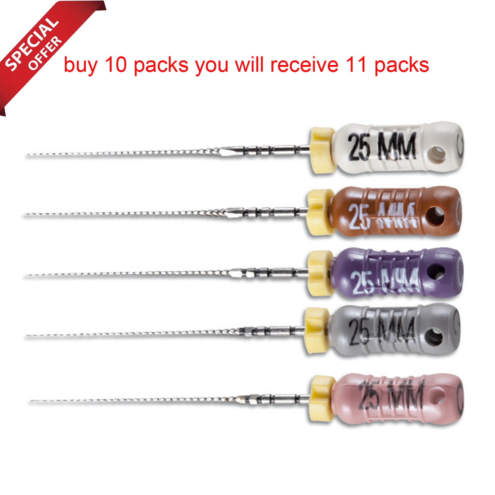 Dental C-PILOT Files Endodontics Endo Root Canal 19mm/21mm/25mm buy 10 get 1