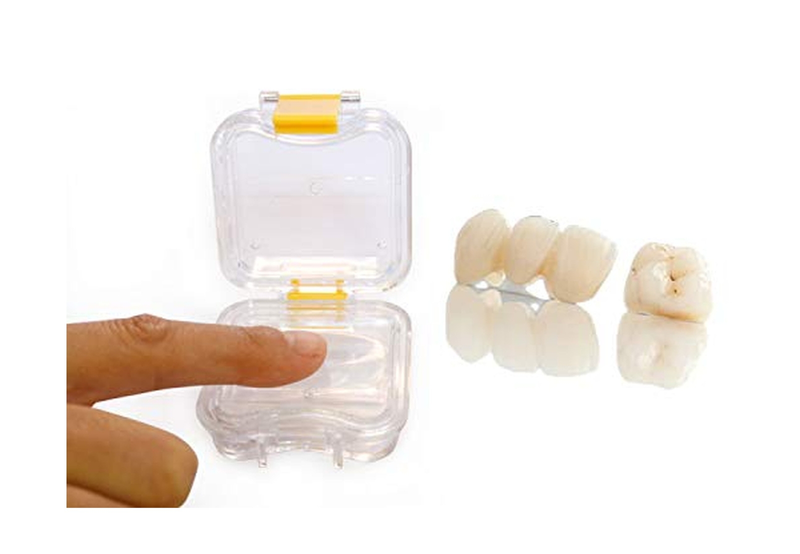 Impressive Smile Dental Crown and Bridge Pillow Box with Secure Clasp | Trans…