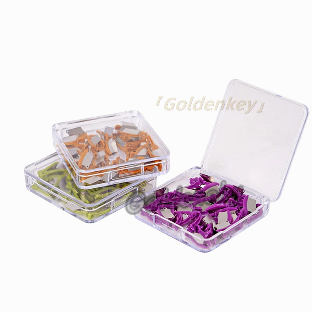 50Pcs/Box Dental Fender Interproximal Wedge Matrix Blade Guard with Metal Small