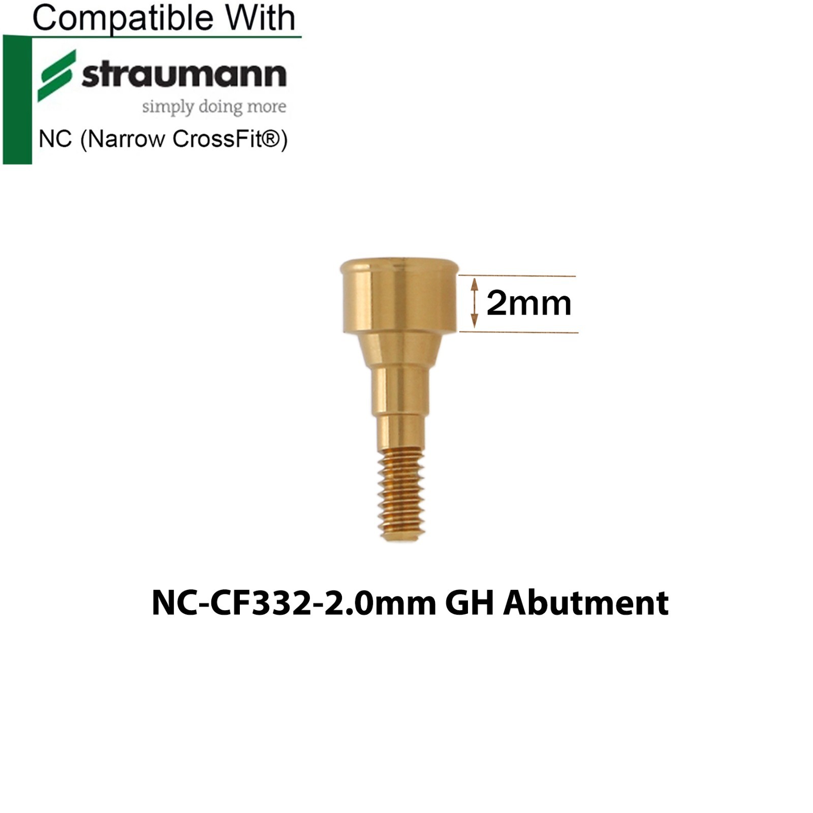 Dental Overdenture Locator Abutment 1-5.0mm GH Fits ITI Straumann NC/RC Implants