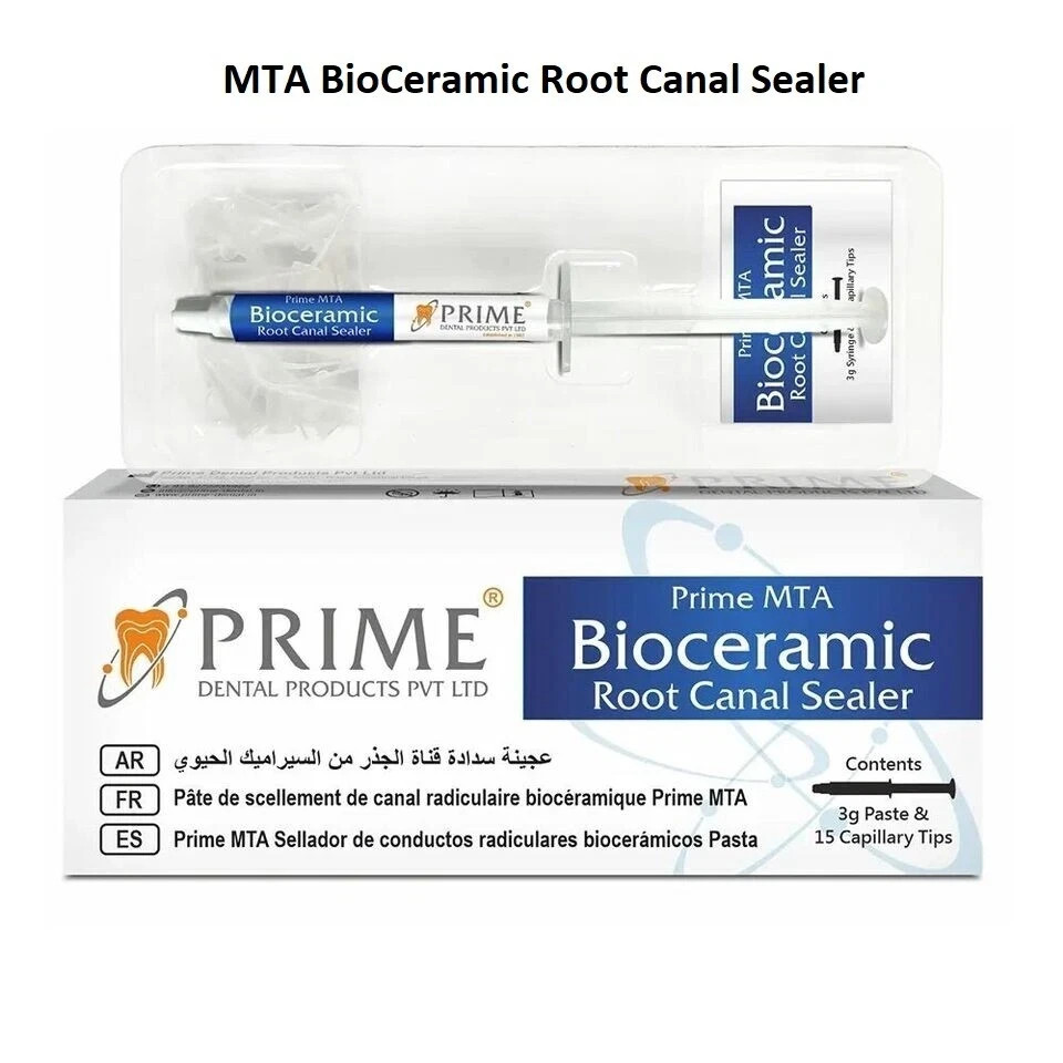 PRIME MTA Bioceramic Dental RCT Sealer 3 gm Syringe with 15 Tips