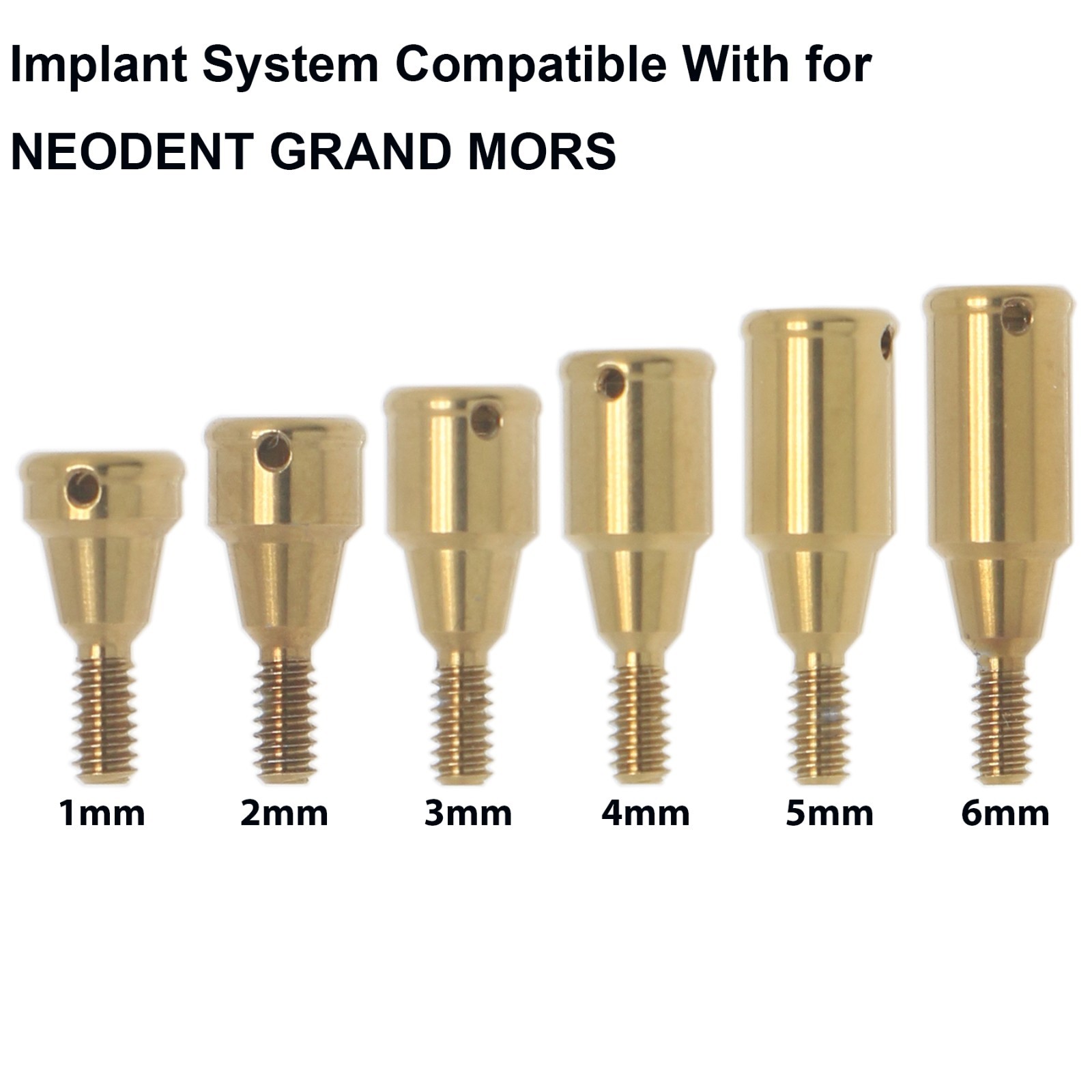 Overdenture Locator Abutment 1-6.0mm GH Male Cap Inserts For NEODENT GRAND MORSE