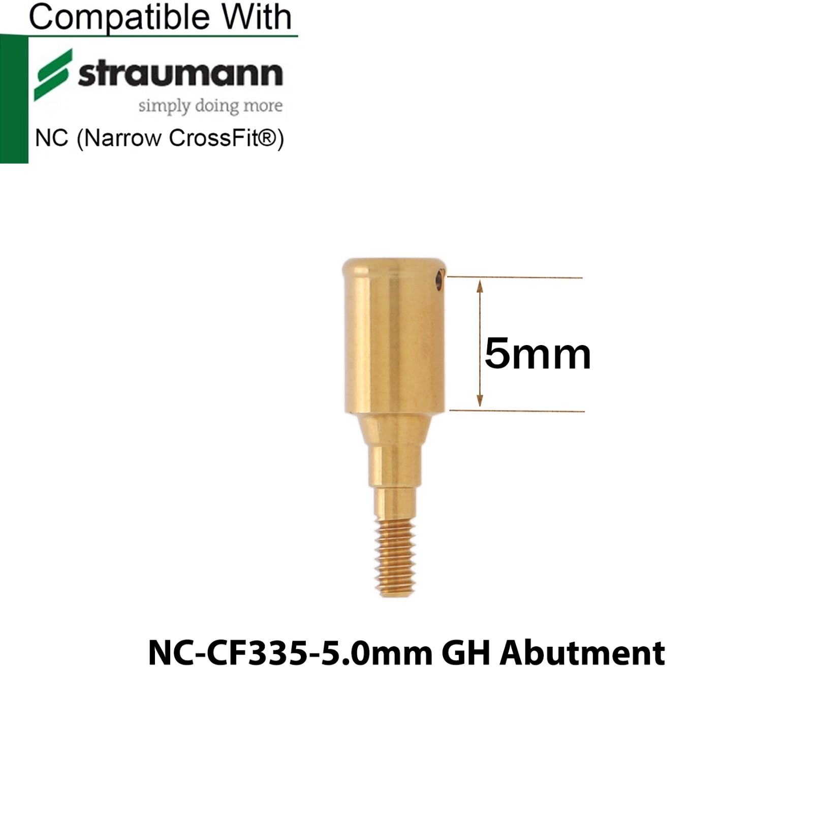 Dental Overdenture Locator Abutment 1-5.0mm GH Fits ITI Straumann NC/RC Implants