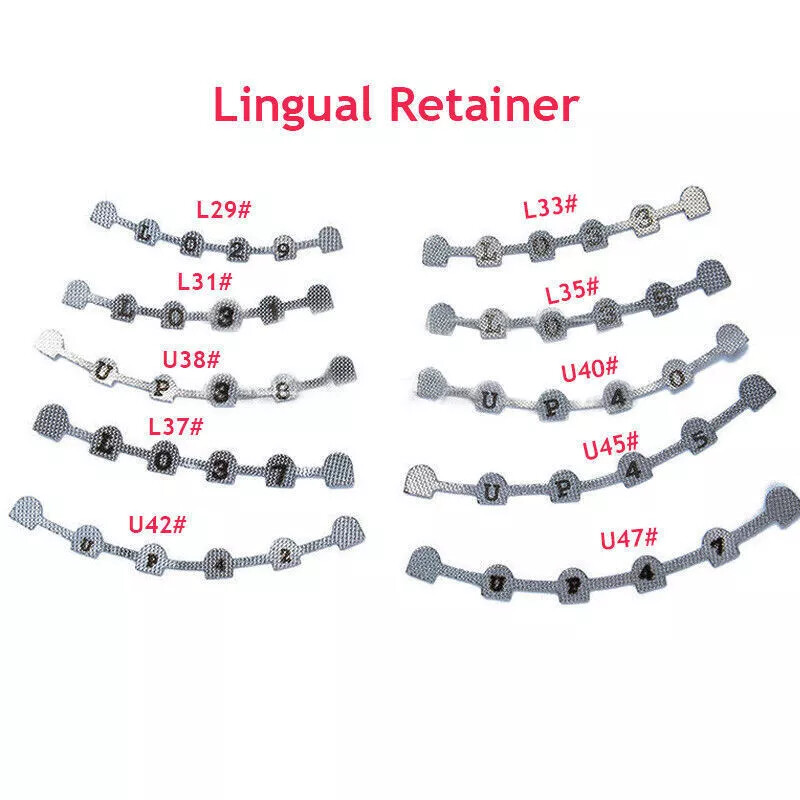 10Pcs/Pack Dental Bonding Splints Lingual Retainer upper:38#-47#,lower:29#-37#