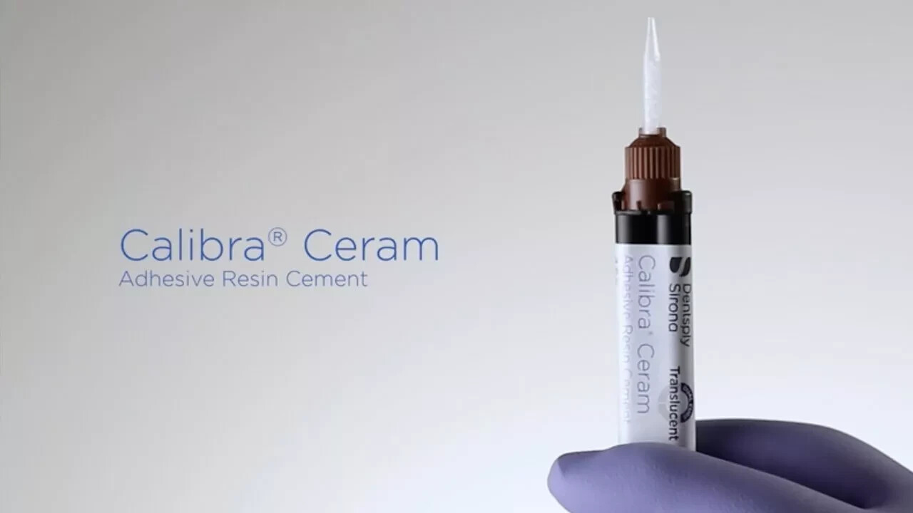 Dentsply CALIBRA CERAM Dual Cured Adhesive Resin Cement 4.5g Syr TRANSLUCENT