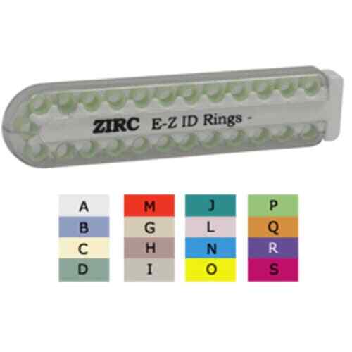 E-Z ID Instrument Rings Large 1/4″ – Neon Orange, Pack of 25