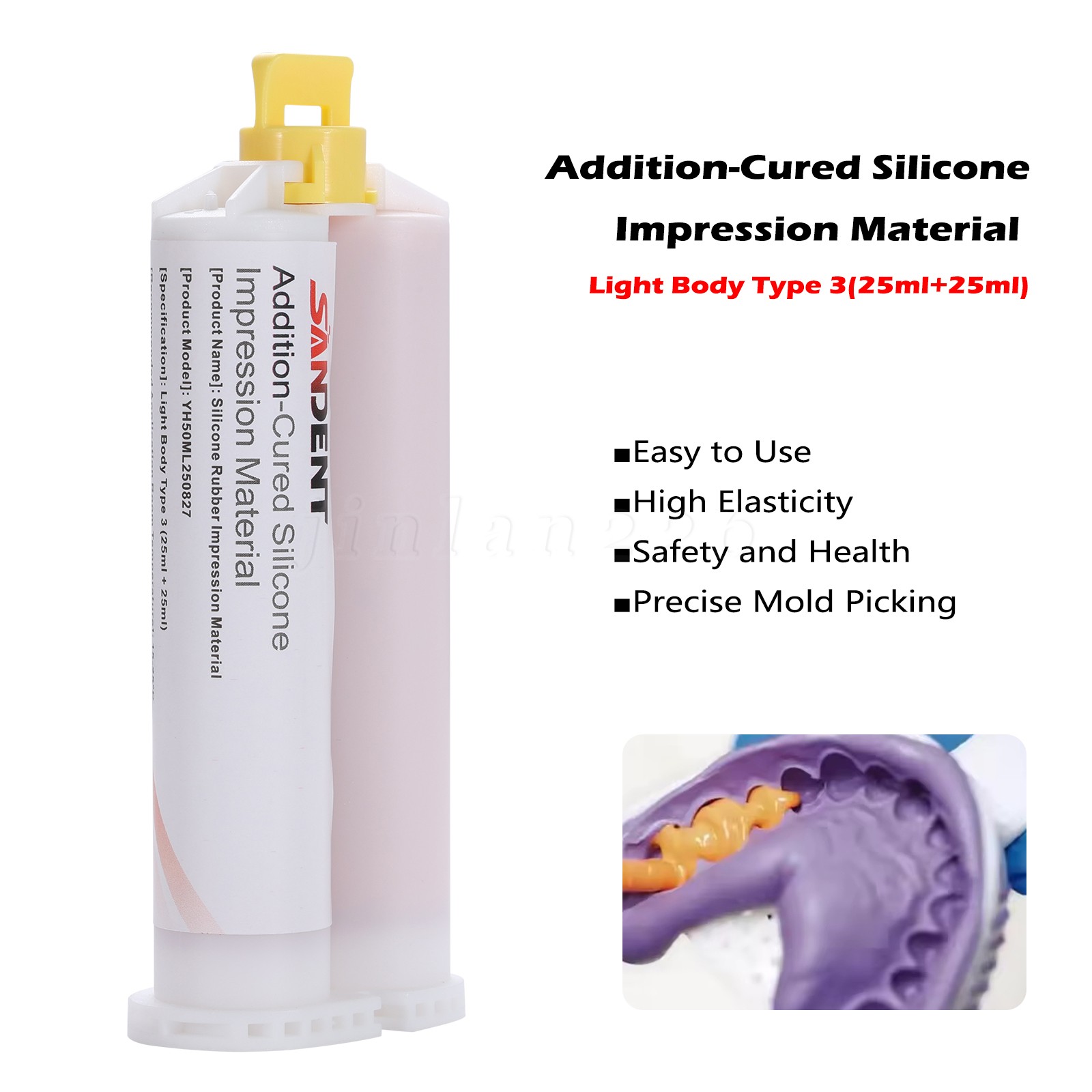VPS IMPRESSION MATERIAL LIGHT BODY REGULAR SET 2 x 50 ML HYGEDENT USA