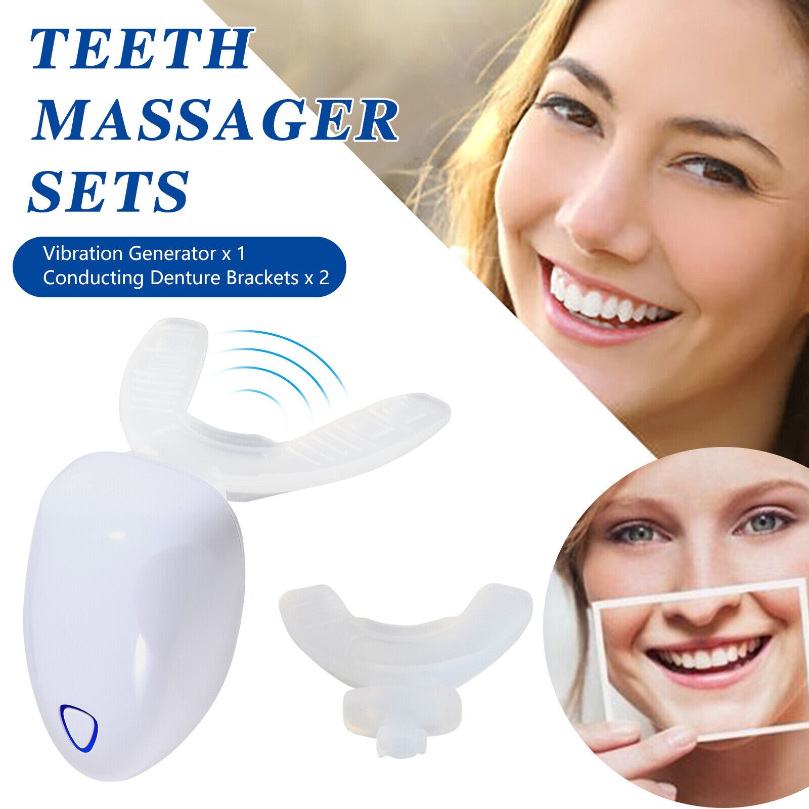 Dental Orthodontic Accelerator Teeth Massager Vibrator & 2 Brackets Tool Kit