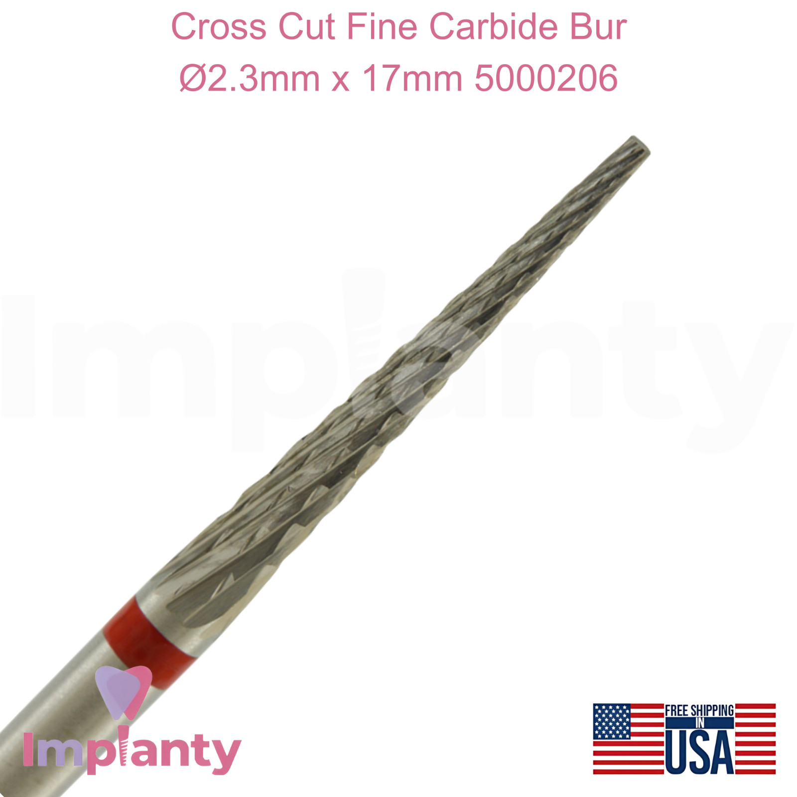 Cross Cut Fine Grit Carbide Dental Bur Ø2.3mm x 17mm 5000206 Dentistry Tool