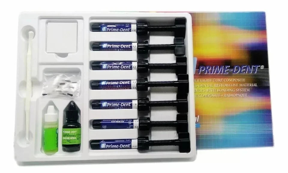Prime Dent Visible Light Cure Hybrid Composite 7 Syringe USA TARIIF free ship…