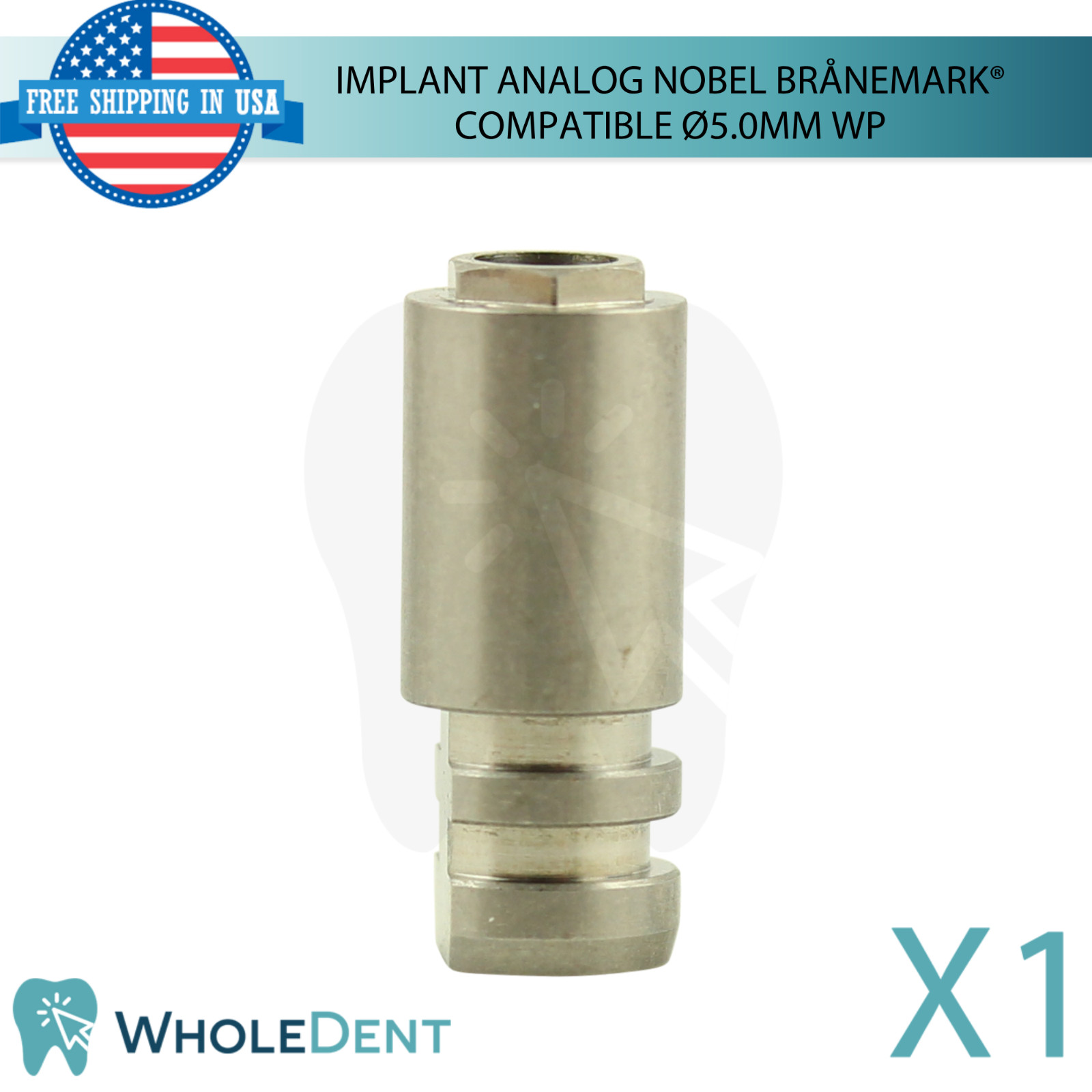 Dental Fixture Analog WP Nobel Brånemark® Compatible Ø5.0mm External Hex