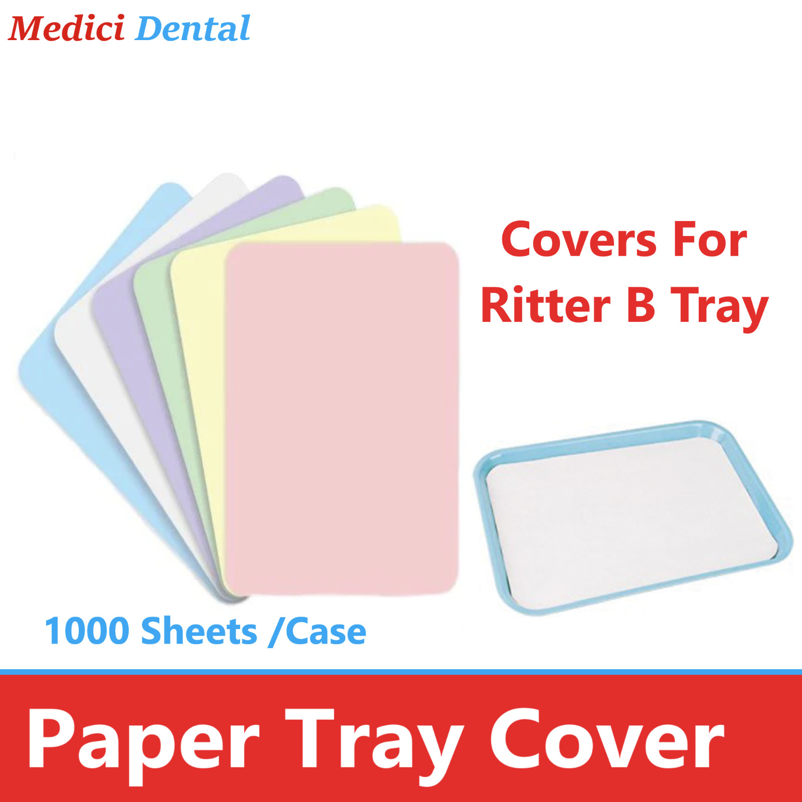 1case, 1000 Pcs, Dental Paper Tray Cover, Size B (12.25″ x 8.5″) Covers, Thick