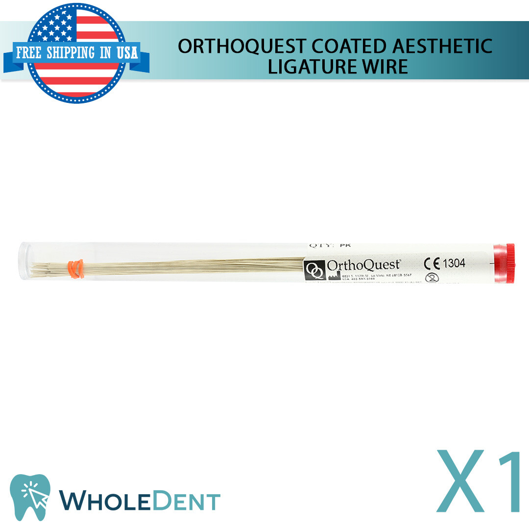 Orthodontic Dental Aesthetic Long Coated Preformed Ligature Wire OrthoQuest .012