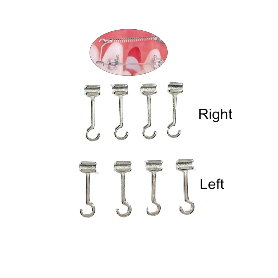 10Packs Dental Crimpable Hook Right Left Question Hooks Arch Wires 10pcs/pack