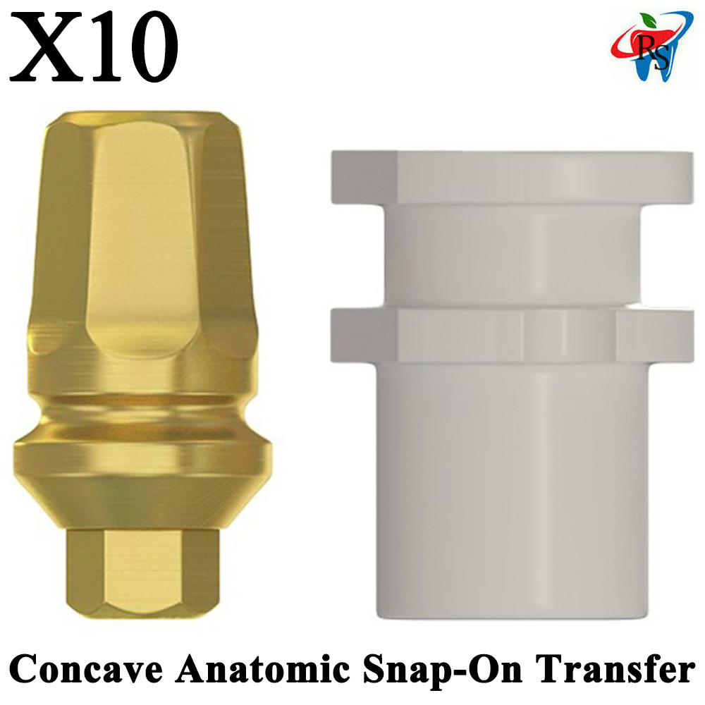 10pcs Dental Snap On Concave Anatomic Transfer Internal Hex 2.42mm Prosthetics
