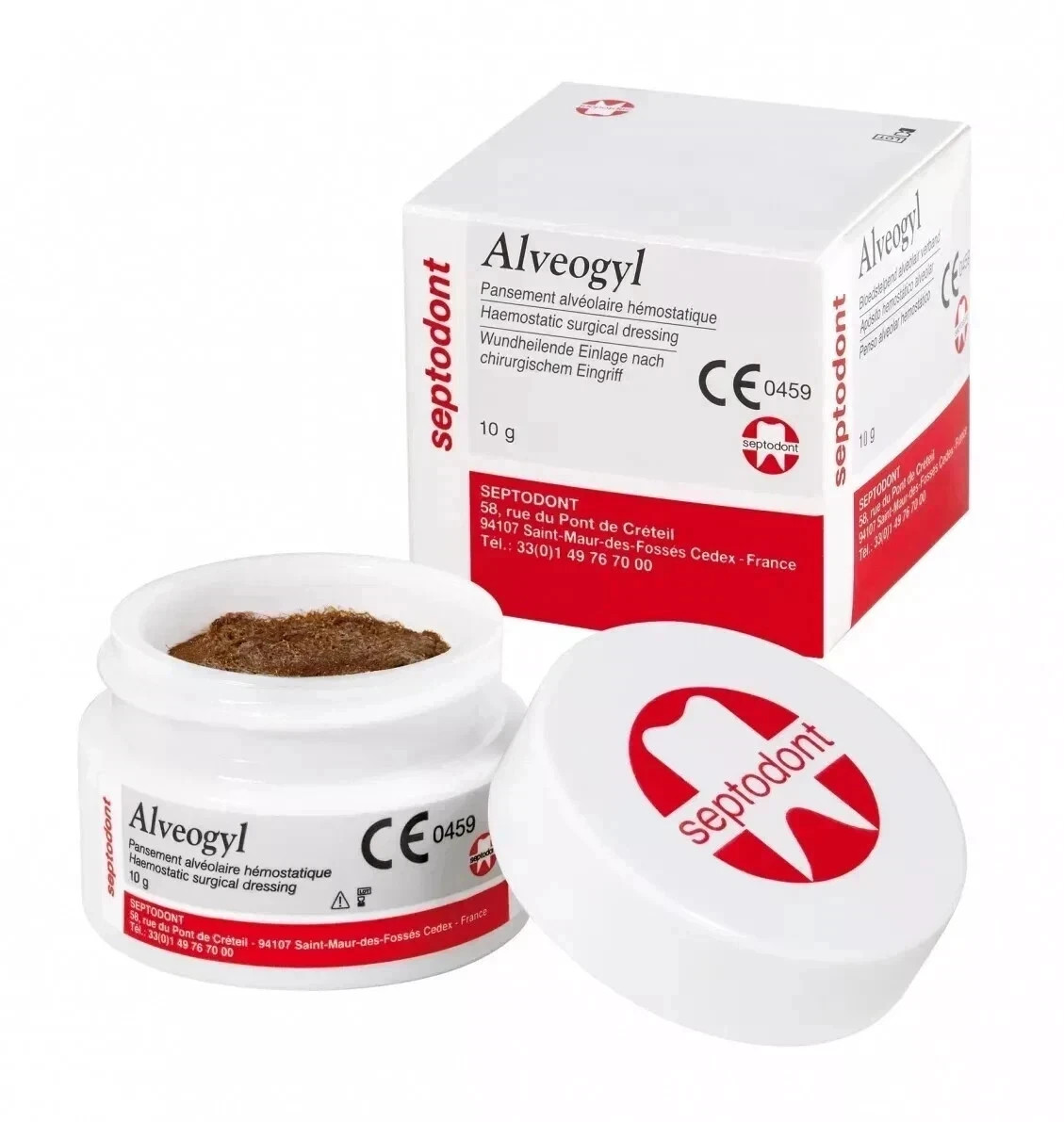 SEPTODONT ALVEOGYL 10gr JAR – Dry Socket Treatment Dressing II Free Ship