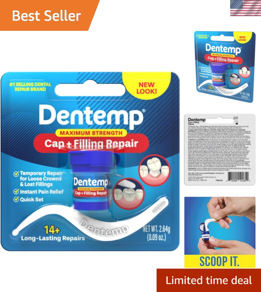 Pack of 6 Dentemp Dental Repair – Fast, Effective Solution for Fillings and Caps