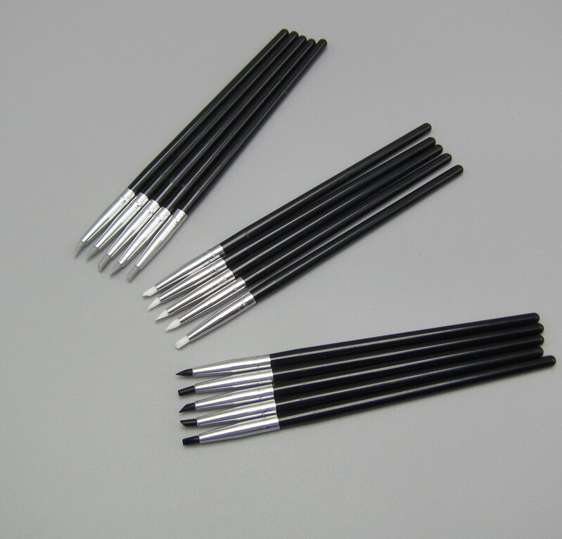 5Pcs/Pack Dental Resin Brush Pens Soft Silicone Teeth Whitening Shaping