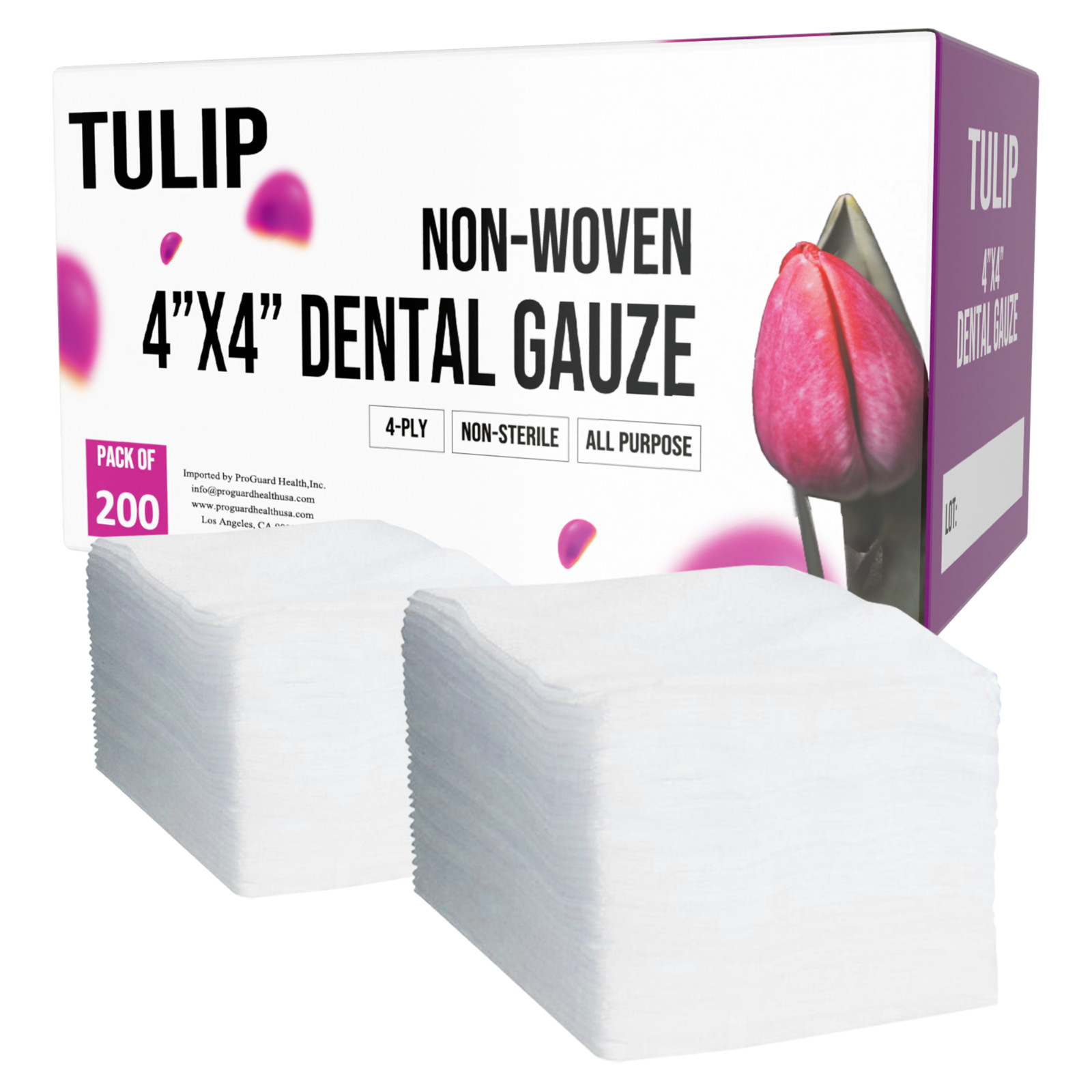 2000 Count 4×4 Non-Sterile Dental Gauze 4-Ply Pads Soft, Absorbent Medical Grade