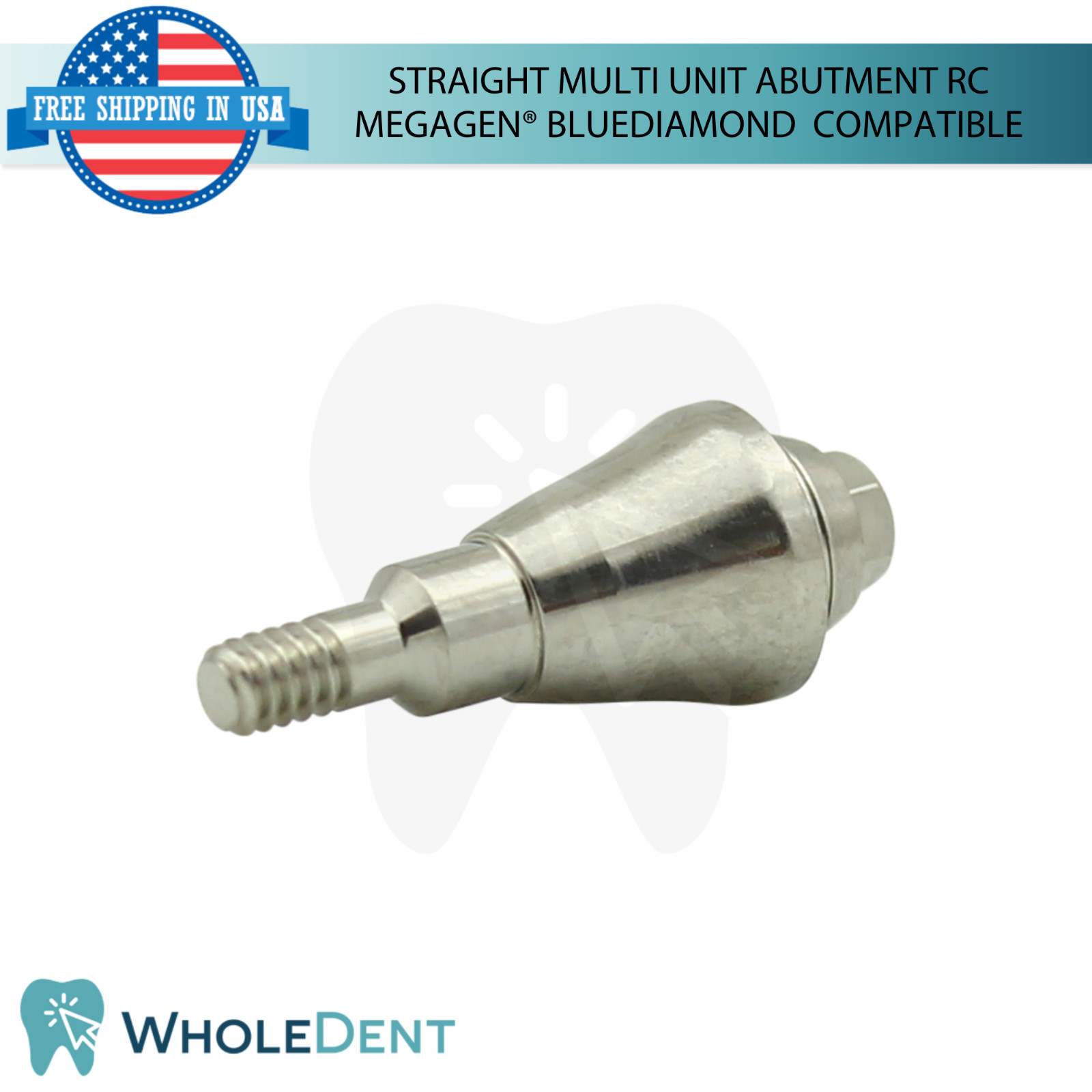 5x Straight Multi Unit Prosthetic Ø4.8mm RC Megagen® BlueDiamond Compatible
