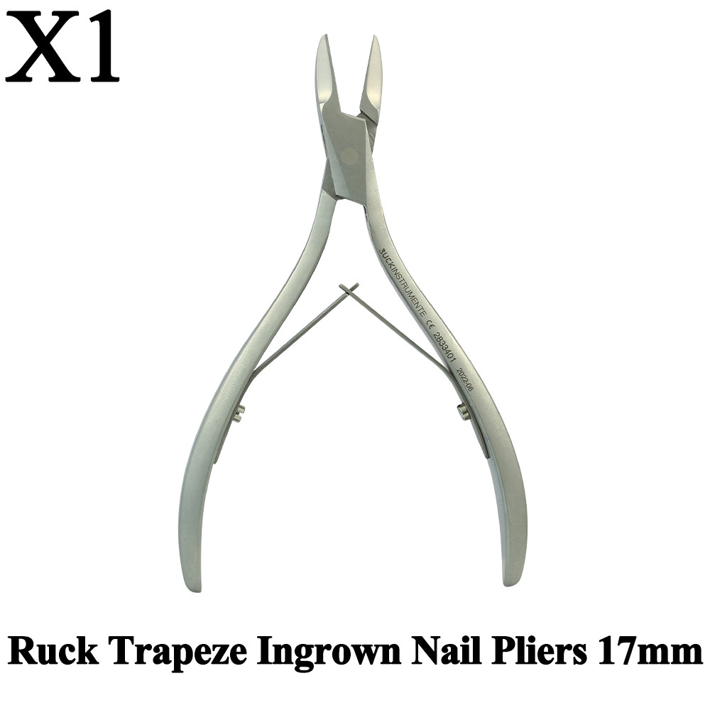 Ruck Trapeze Ingrown Nail Pliers 17mm Professional Manicure Pedicure SS Tools